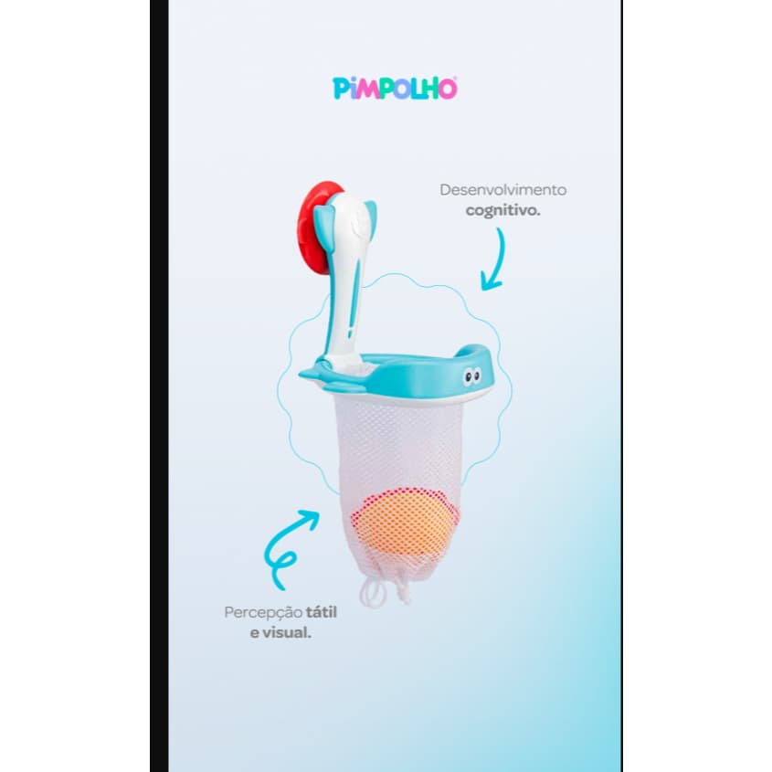 Cestinha para banho tubarao bebe pimpolho