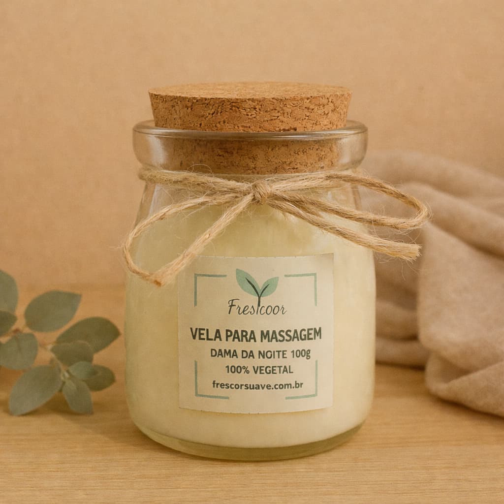 Vela de Massagem Corporal Artesanal Vegetal | Relaxante | Autocuidado | Presente Romântico | 40g ou 100g