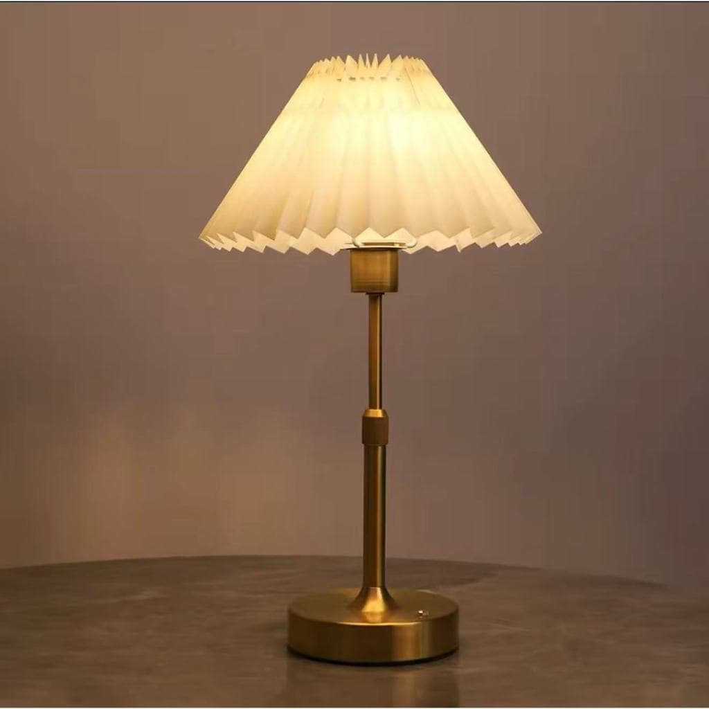 Luminária de mesa LED revestida em tecido, recarregável com  toque, com lâmpada E12. 2700K.LKZD-5974