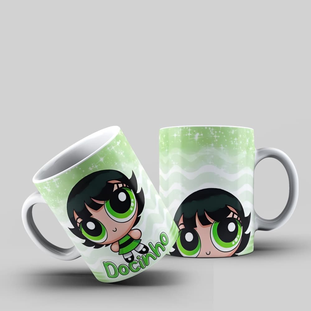 Caneca Docinho Meninas Superpoderosas - Estilo Cartoon Kawaii