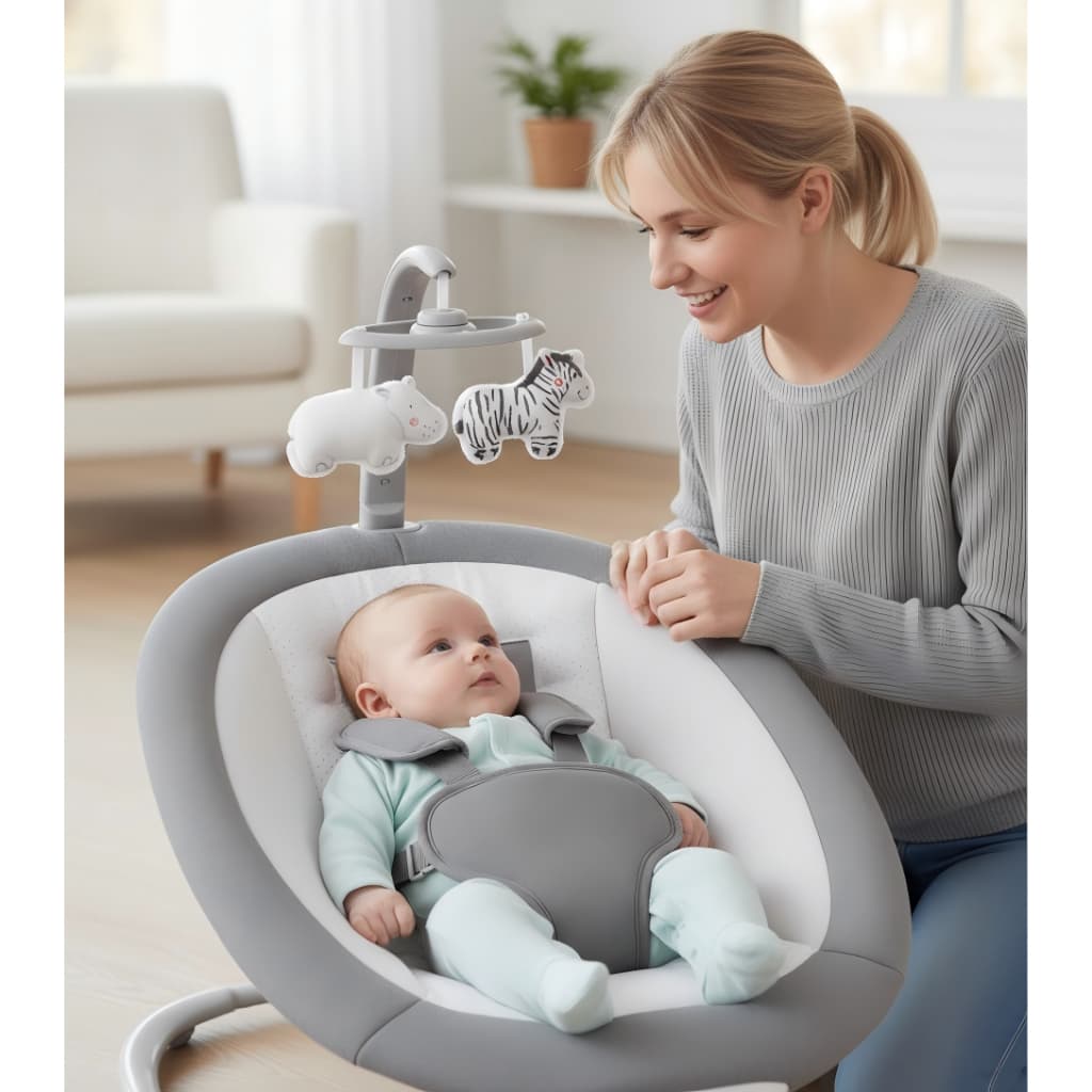 Cadeira de Descanso Bebê Vibratória e Musical Mastela Dobrável Portátil Conforto Original Antirrefluxo