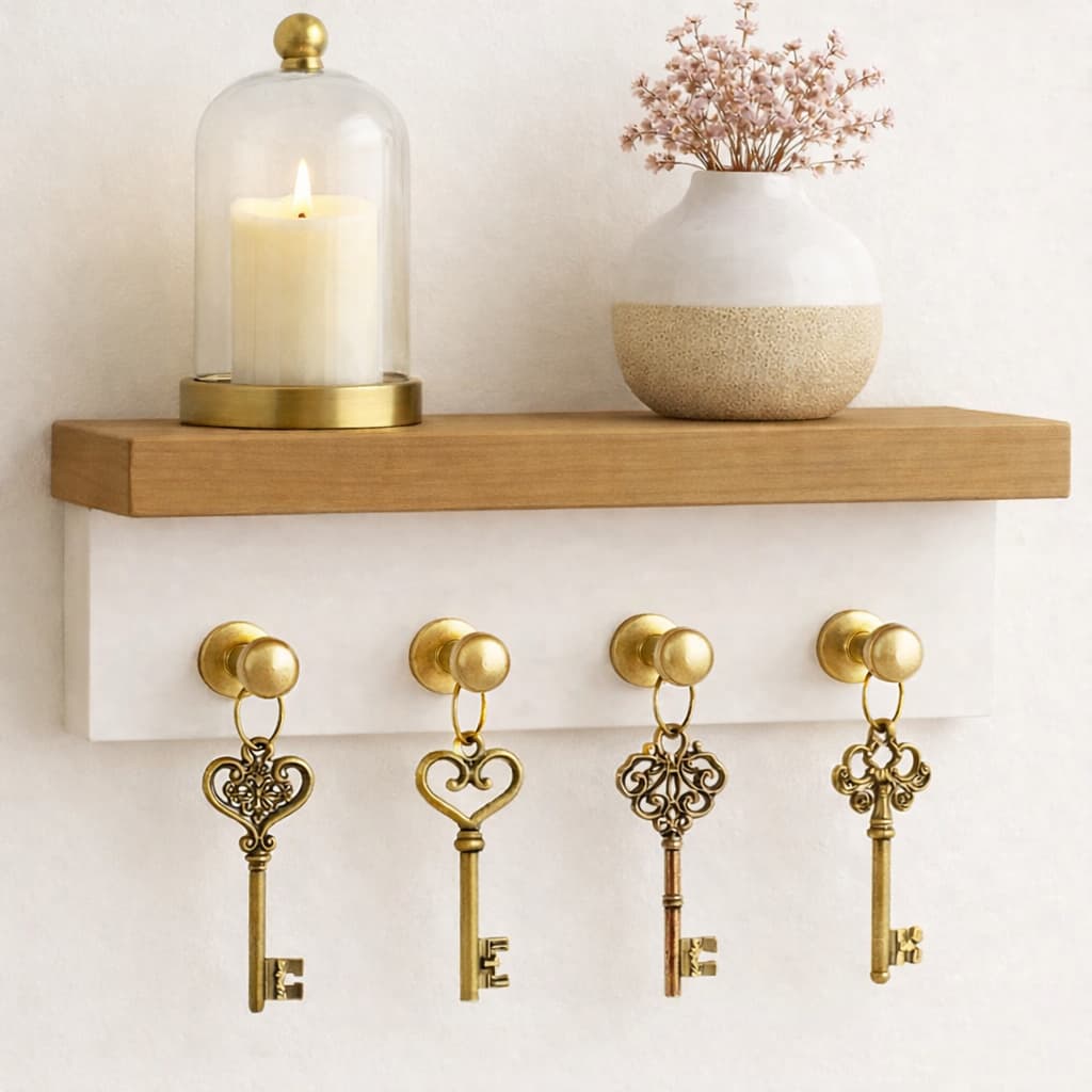 Porta Chaves Organizador Suporte Porta Chaves Decorativo Minimalista 100% MDF 20cm