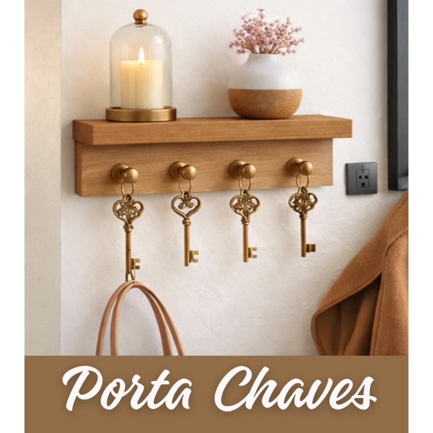 Porta Chaves Minimalista Organizador Suporte Porta Chaves Decorativo 100% MDF