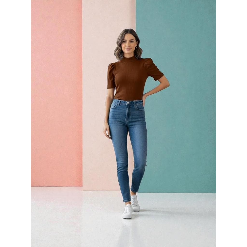 BLUSA MANGA BUFANTE VERÃO