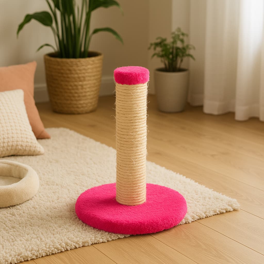 Arranhador Para Gatos Poste SISAL Base MDF 15MM