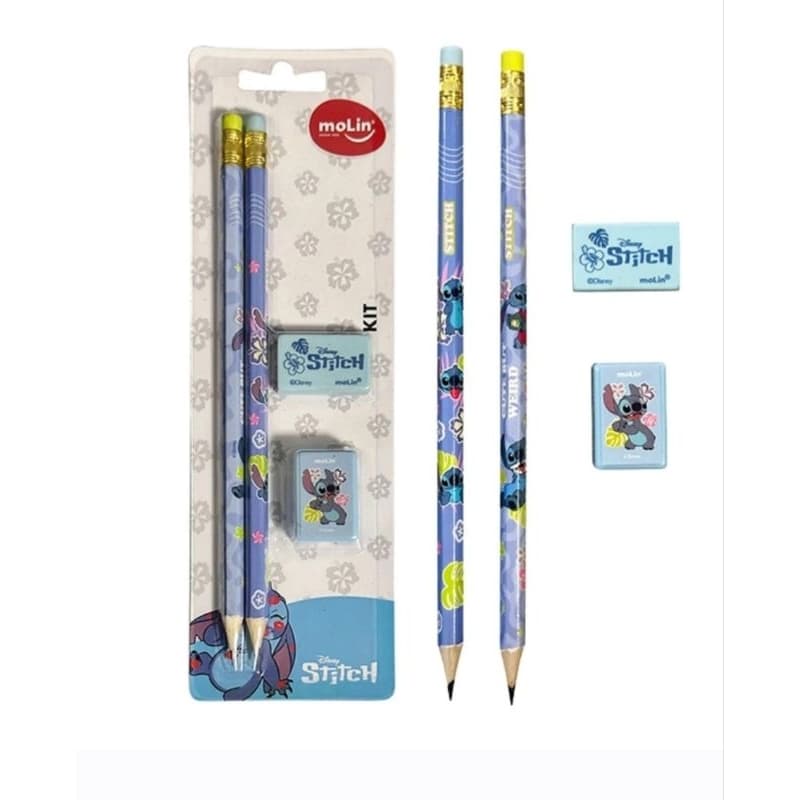 Kit Escolar Stitch 4 Peças MOLIN -