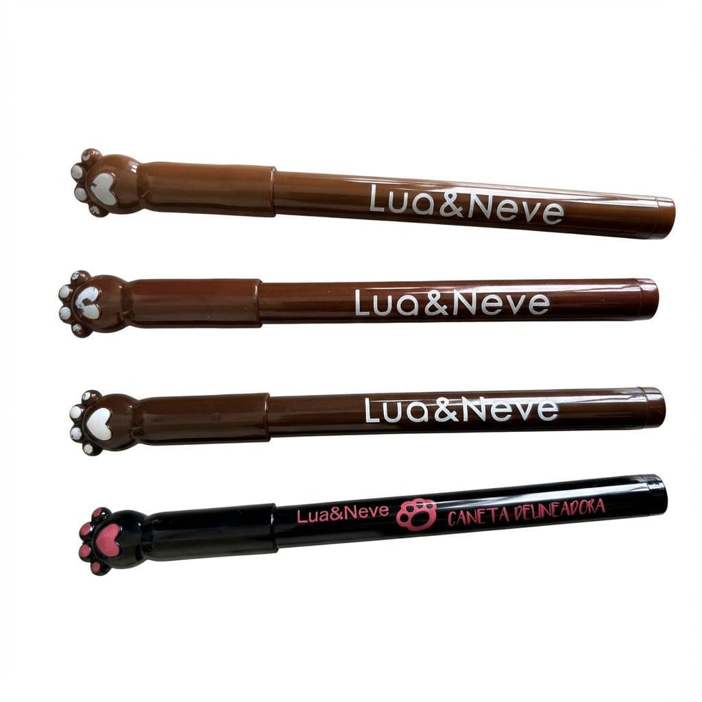 Caneta Delineador Preto Longa Duração  Olhos Perfeitos Traços Finos Efeito No Panda