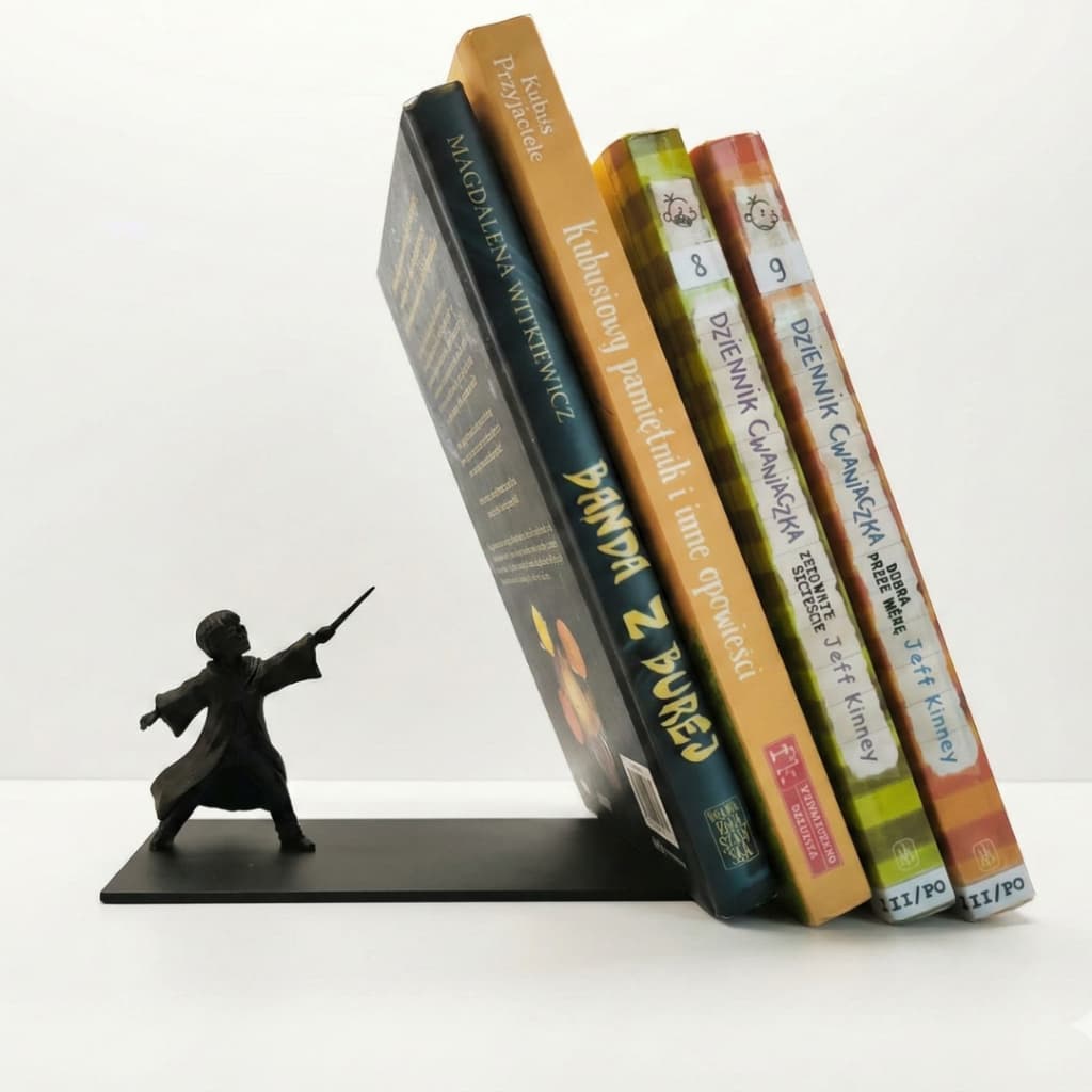 Suporte Livros Harry Potter Mágico Bookend Decoração Geek Estante Organizador Aparador Livro