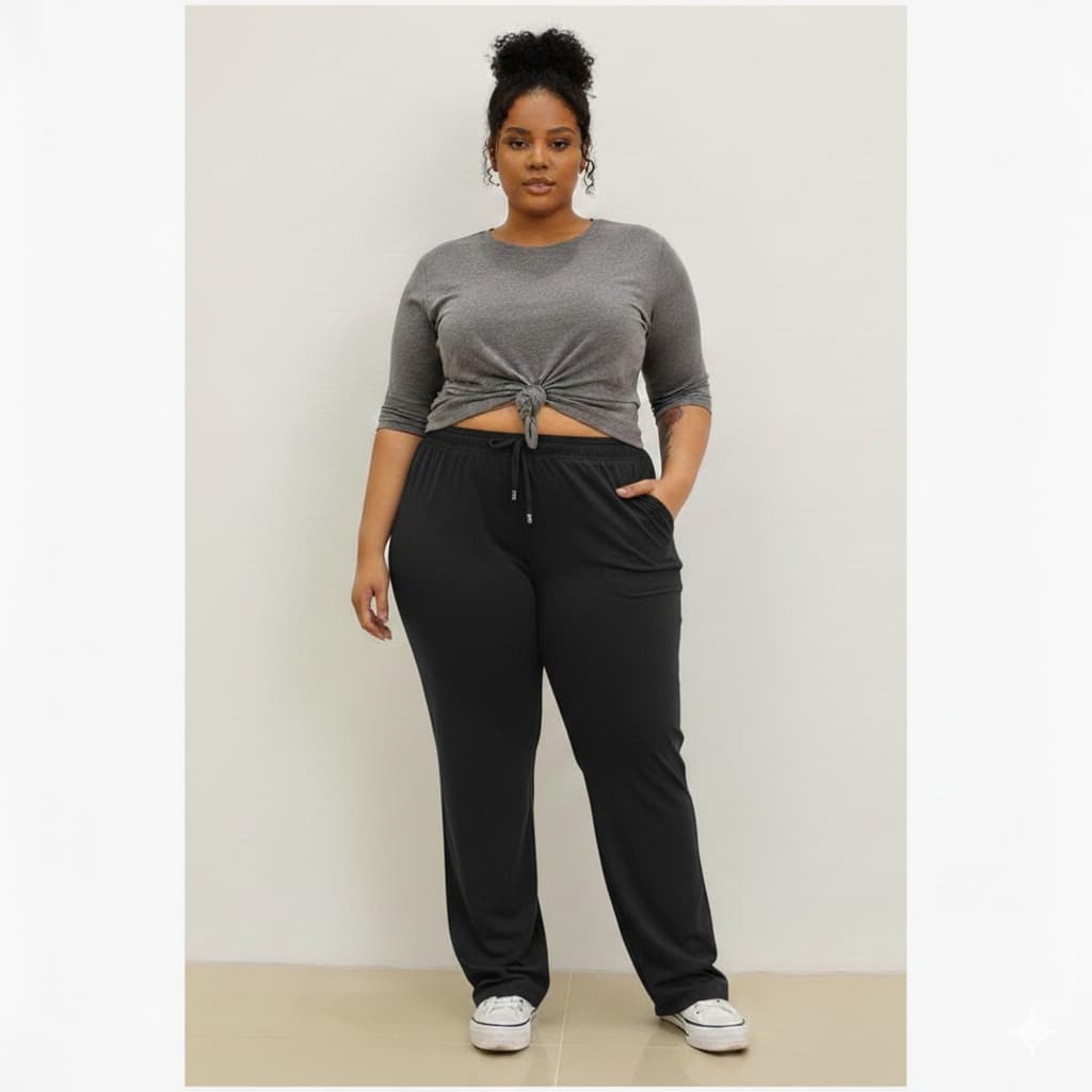 Calça Feminina Viscolycra Pijama Catwark Plus Size