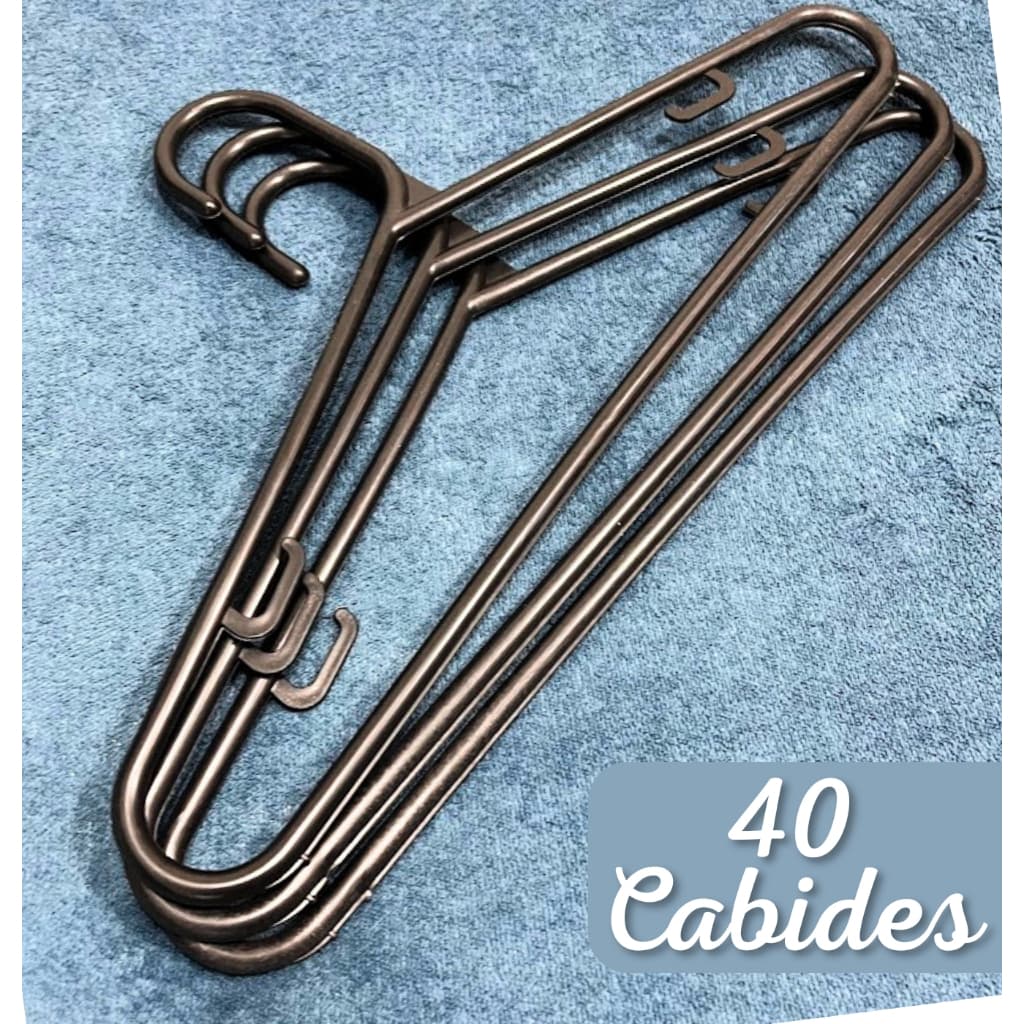 Kit 40 cabides preto adulto reforçado cabide resistente