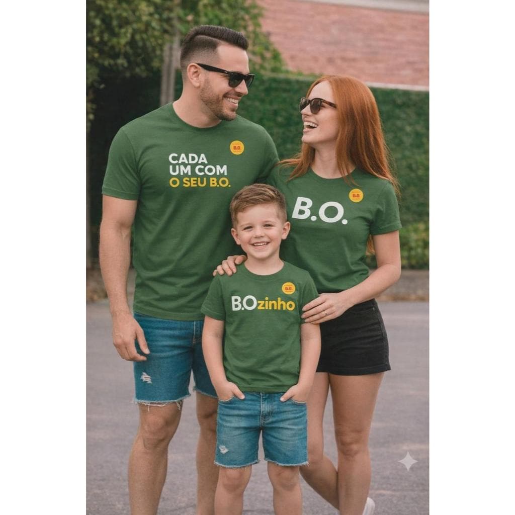 Kit carnaval Familia "Cada um com seu B.O" B.O B.Ozinho festa engraçada alegre
