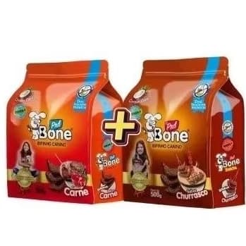 BIFINHO PRÓ BONE PARA CÃES REFIL CARNE E CHURRASCO 2UN 500G