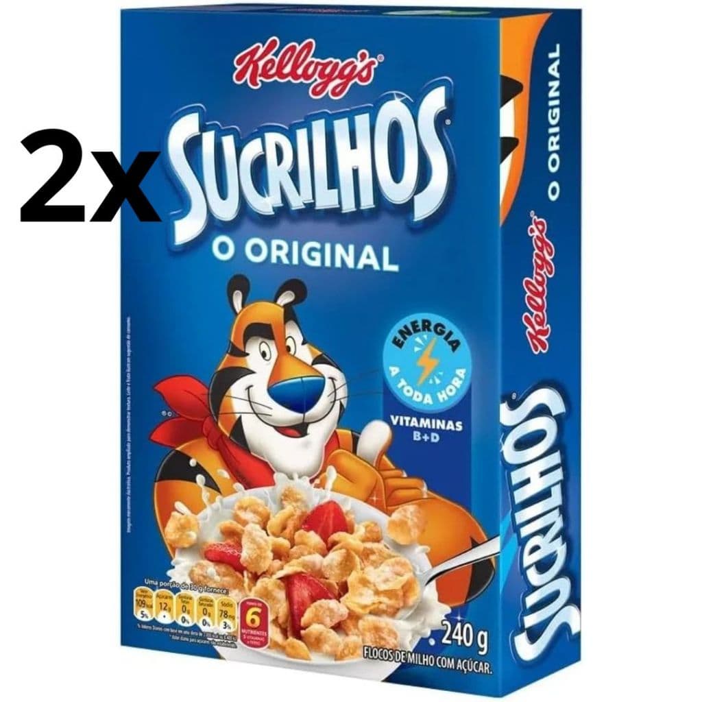 Kit com 2 Sucrilhos Cereal Original Kellogg's 240g cada caixa