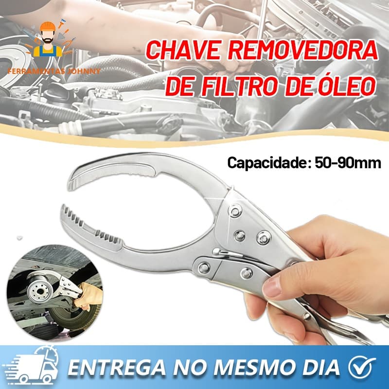 Alicate de pressão Chave Saca Filtro De Óleo Troca C/ Corrente Profissional Automotivo