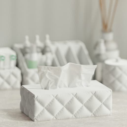 Porta Lenços De Papel Luxo Matelassê Caixa Decorativa Premium