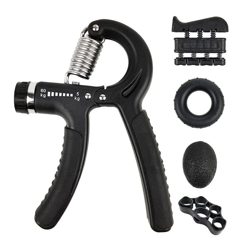 Equipamento para Fortalecimento de Mãos 5-60KG Kit Hand Grip Profissional com 5 itens