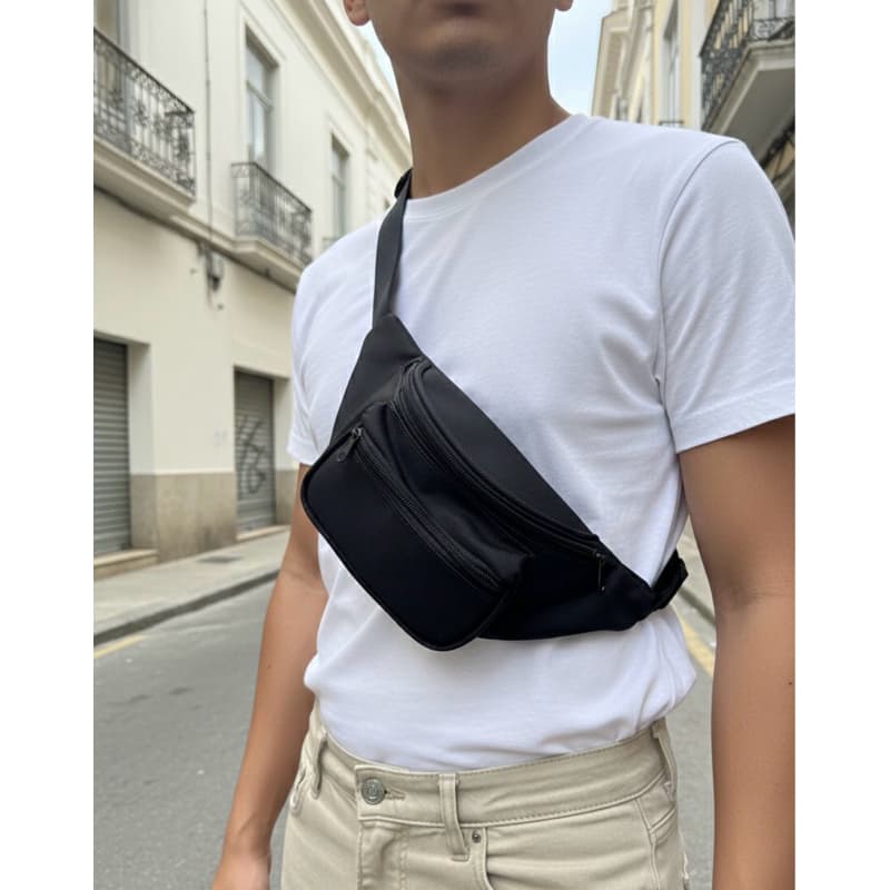 Pochete De Peito Transversal Slim Ajustável Resistente Bolsa Tiracolo para Motoboy, Corrida, Caminhada e Viagem