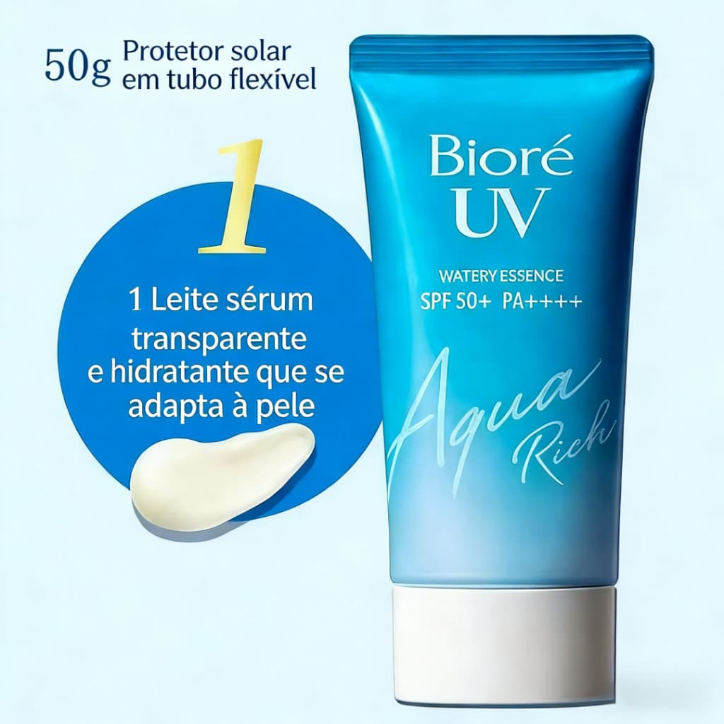 Gel Aquoso FPS50+ Não Oleoso + Hidratação – Protetor Solar Biore UV Aqua Rich