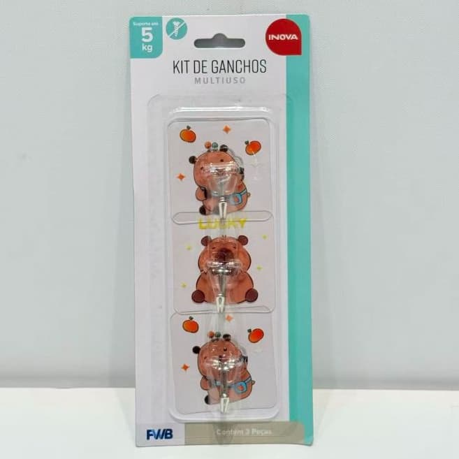 Gancho Gancho forte e traceless Embalado em 3 PCS