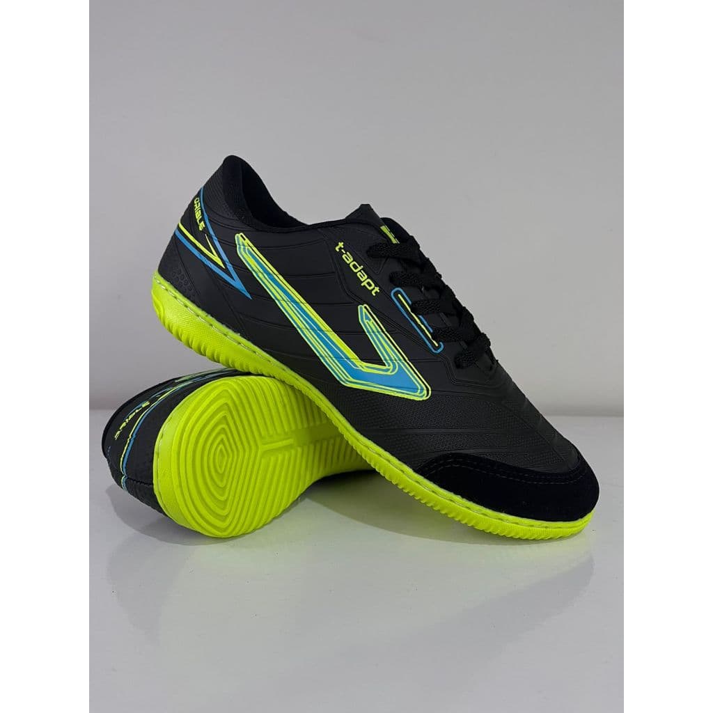 chuteira futisal pto/verde top profissional-leva,confortavel,aniderrapante,quadra,salao,tenis