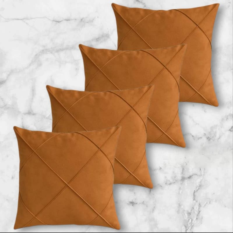 4 .Capas de Almofadas Suede Drapeada 45x45