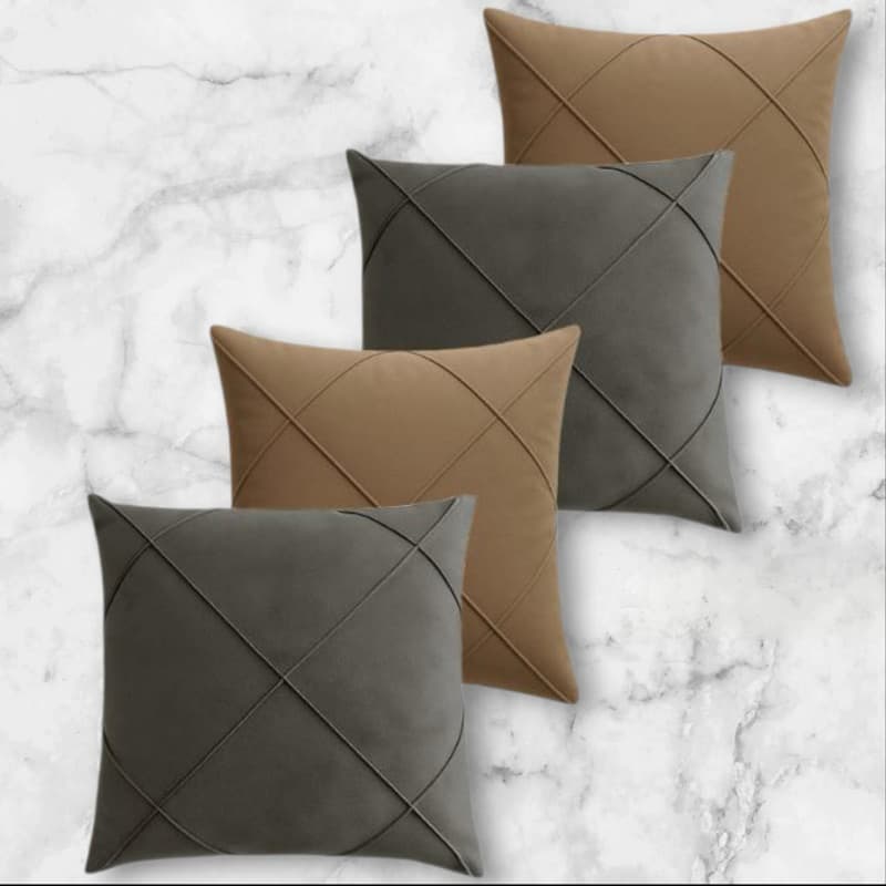 4 Capas de Almofadas Drapeadas 45x45