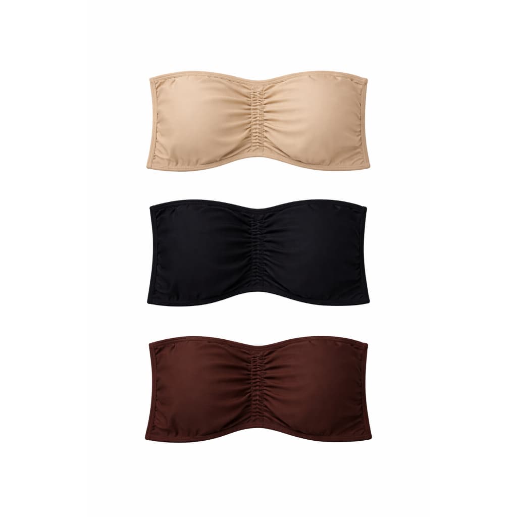 kit 03 top faixa tomara que caia Sutiã conforto Modelo top faixa / sem alças