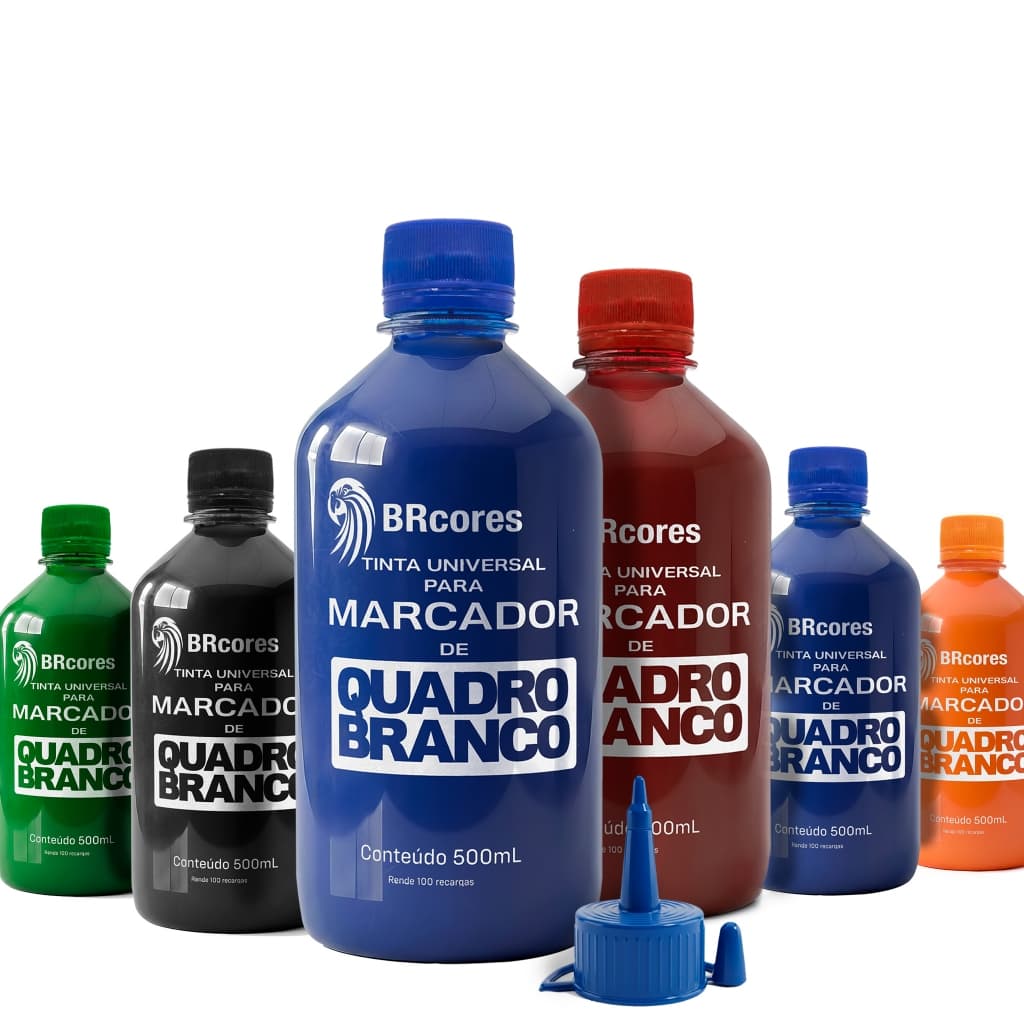 KIT - 2 Tintas de 500ml p/ Marcador Quadro Branco