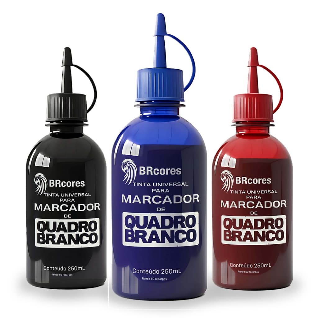KIT 3 Tintas Marcador de Quadro Branco - 250ml
