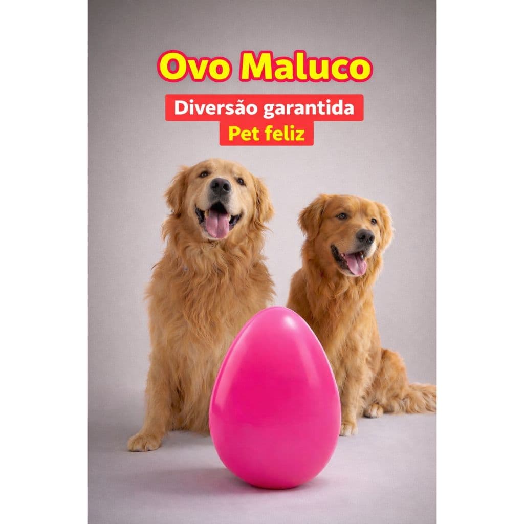 Brinquedo Ovo Maluco para Cães e Gatos com Material Resistente a Mordidas