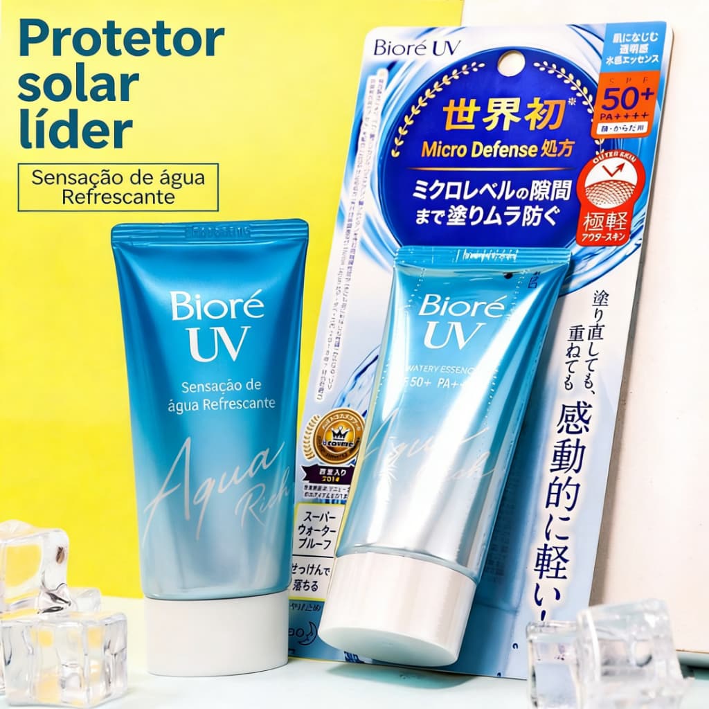 FPS50+ p/ Uso Diário, Base Maquiagem Perfeita – Biore Protetor Solar