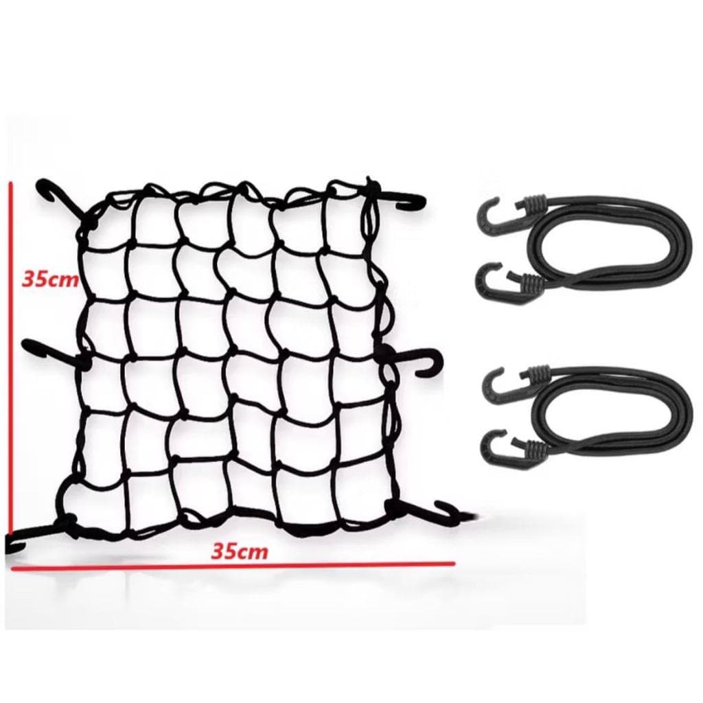 Kit Rede Elástica Moto Bike Redinha Carga Aranha Capacete Estica Reforçada Com ou Sem extensor