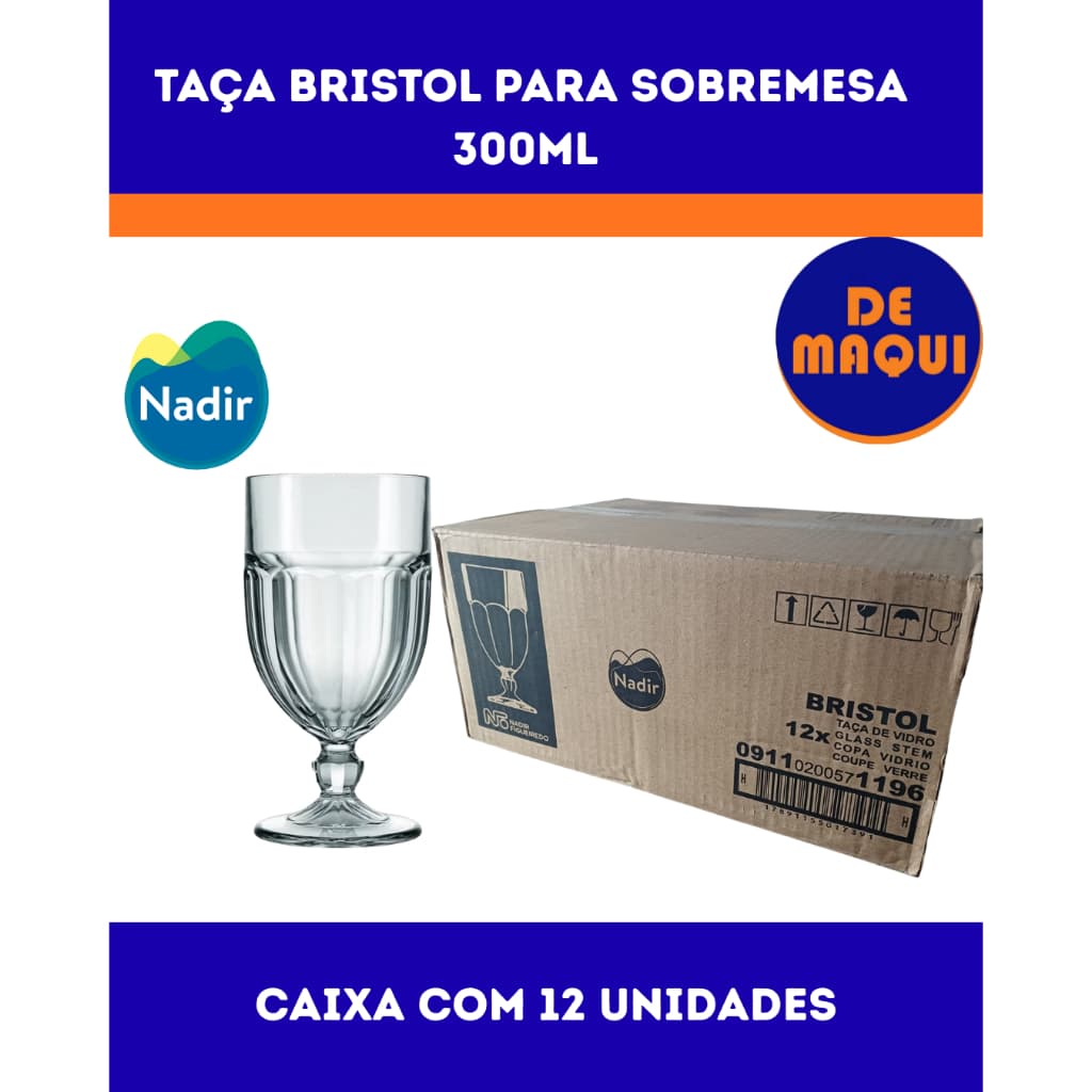 Taças Bristol Sobremesas 470ml 24 Unidades Caixa Fechada