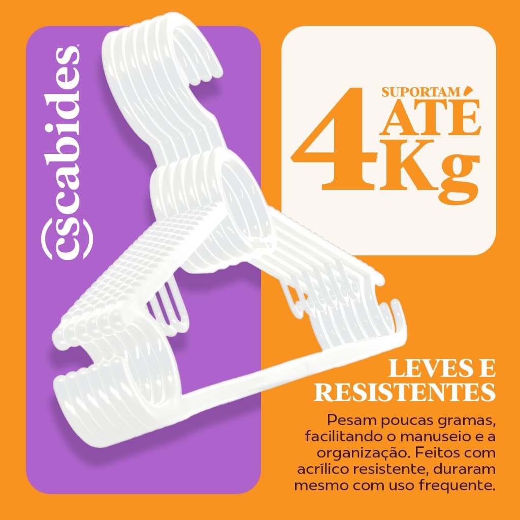 Cabides de Plástico 30 Unidades P/ Closet Armário Guarda Roupa Para Roupas, Barato e Durável