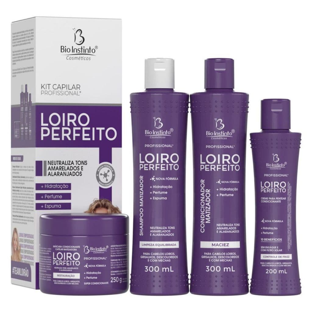 Matizador Loiro Perfeito Bio Instinto - Hidratação e Recuperação para Cabelos Loiros