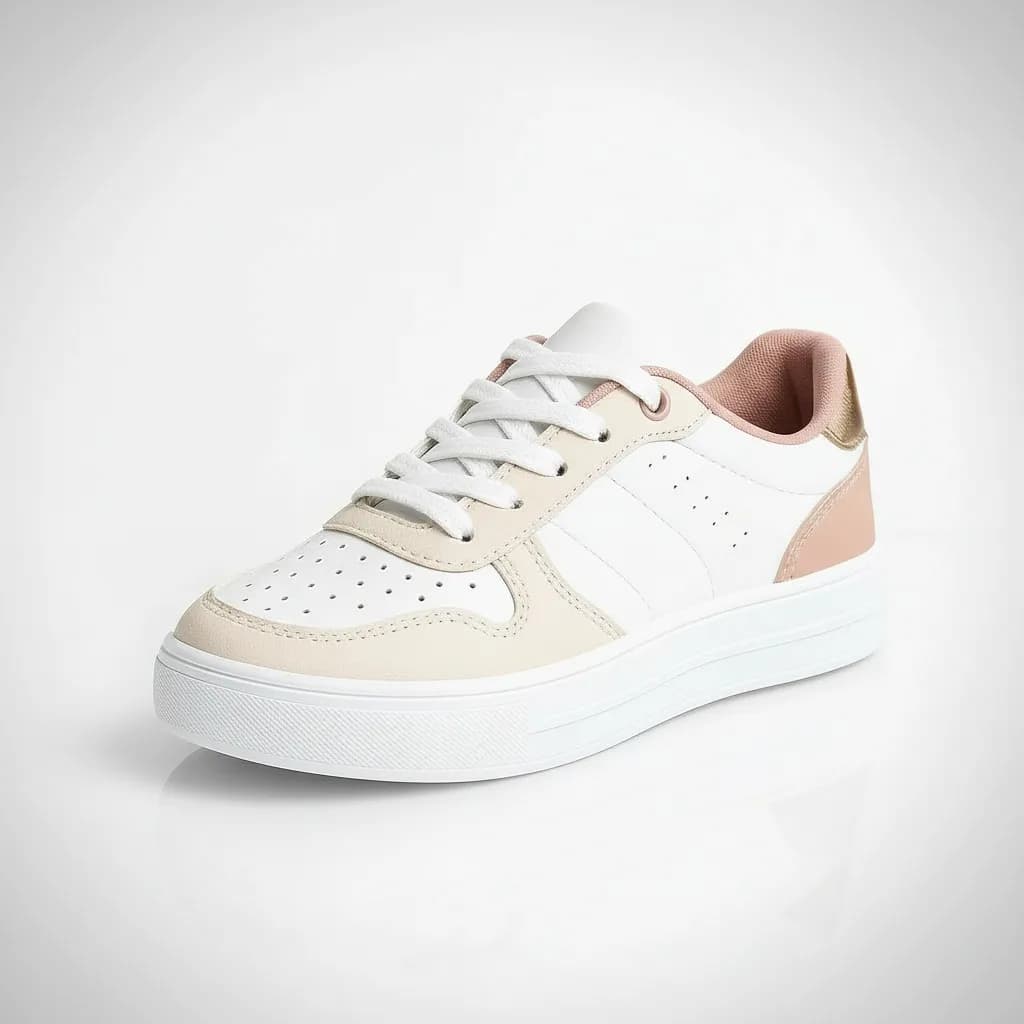 Tênis Feminino Sneaker Casual Confortável Cores Neutras Clássico Dia A Dia