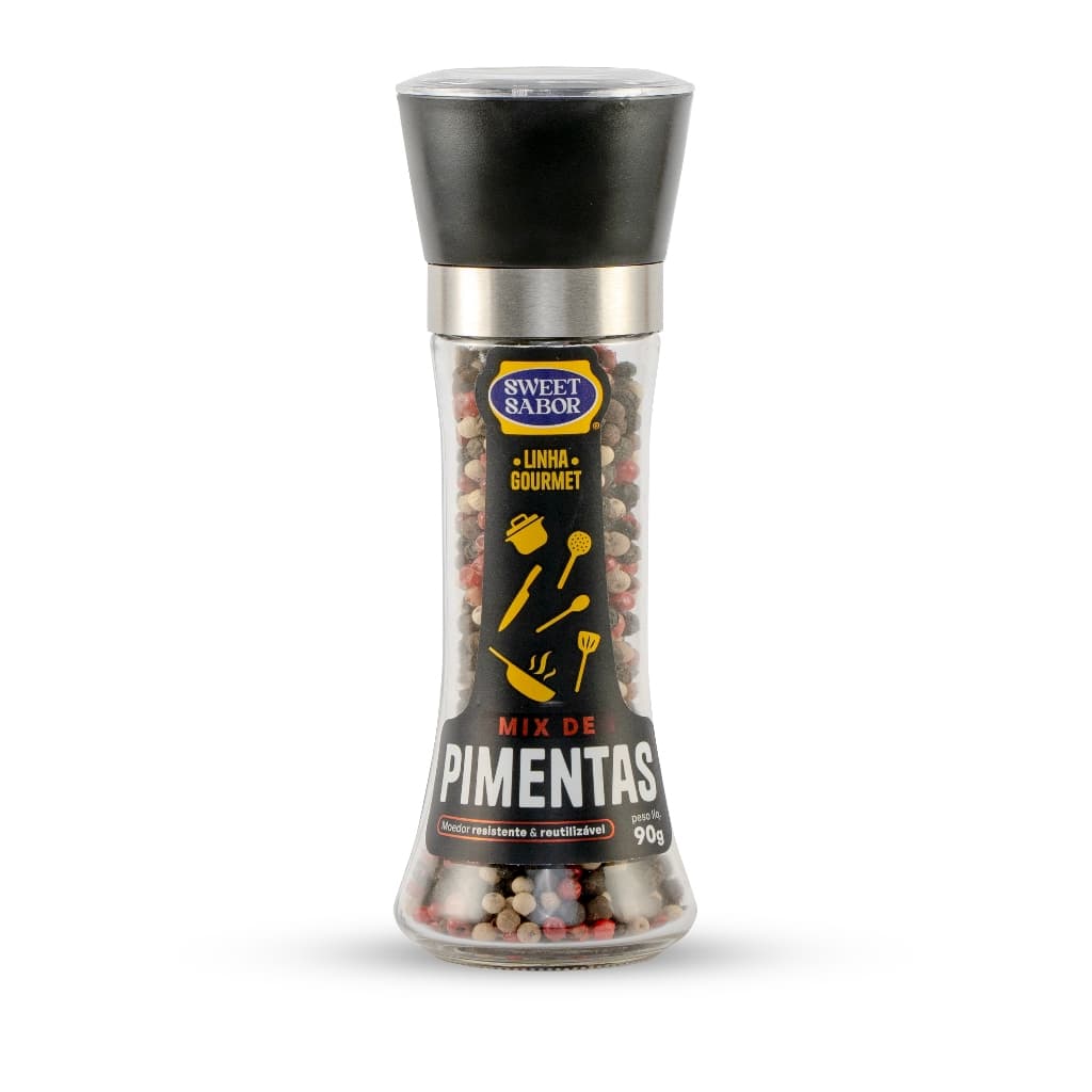 Mix de Pimentas em Moedor 90g Sweet Sabor Frescor e Aroma Natural