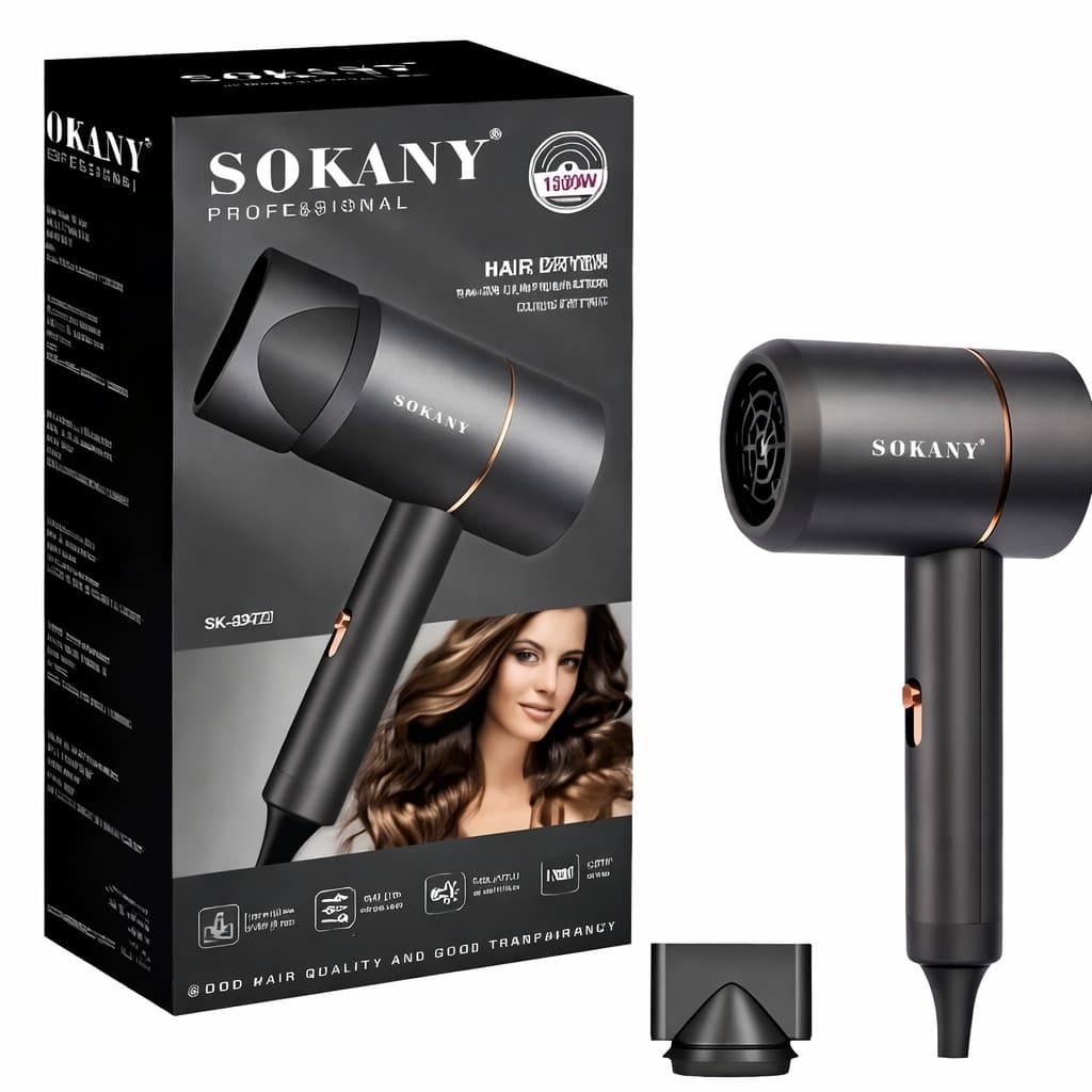 Secador Cabelo Portátil  Preto 110v ou 220v Ar Quente