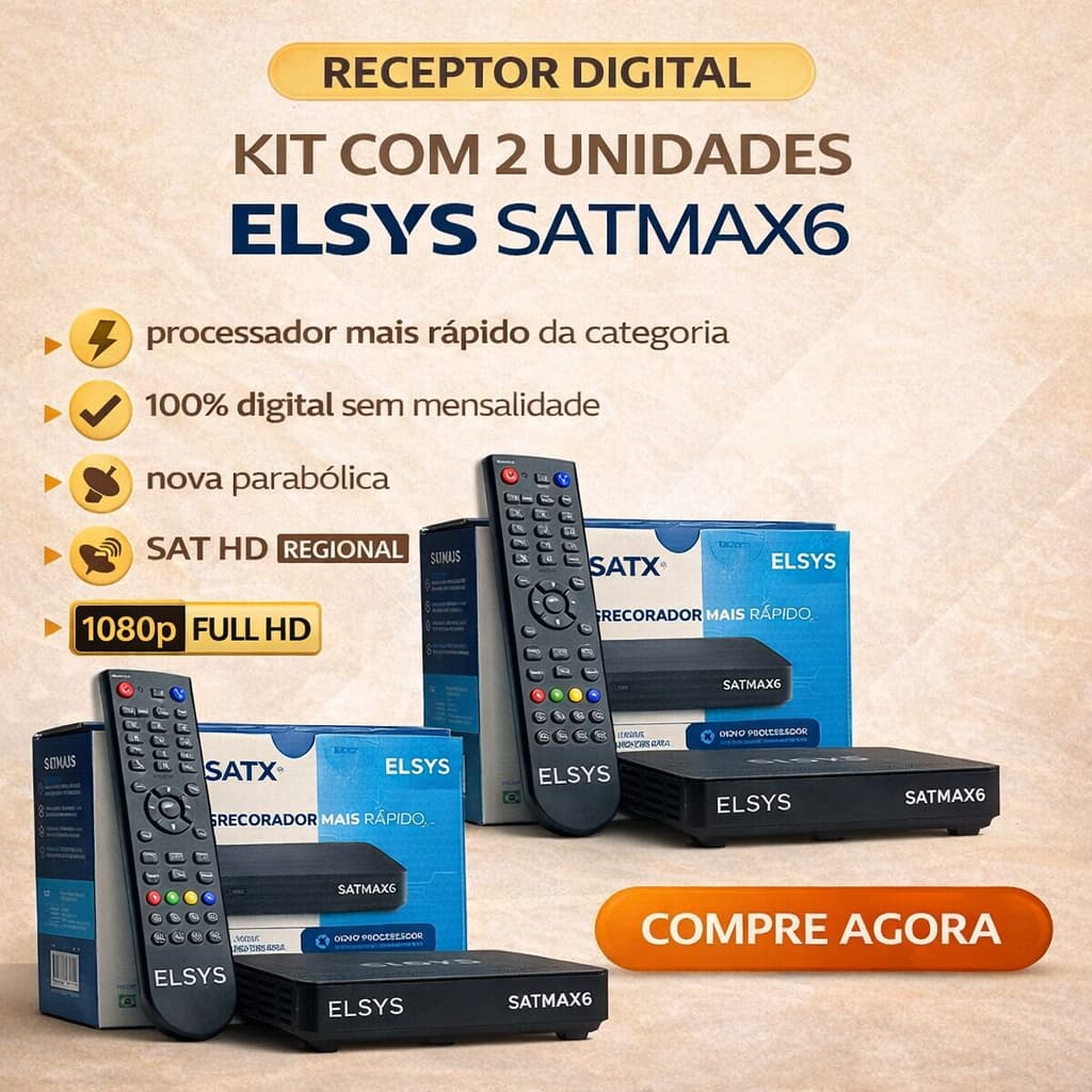 2 RECEPTOR DE TV DIGITAL - ELSYS SATMAX6 ETRS72 - KIT