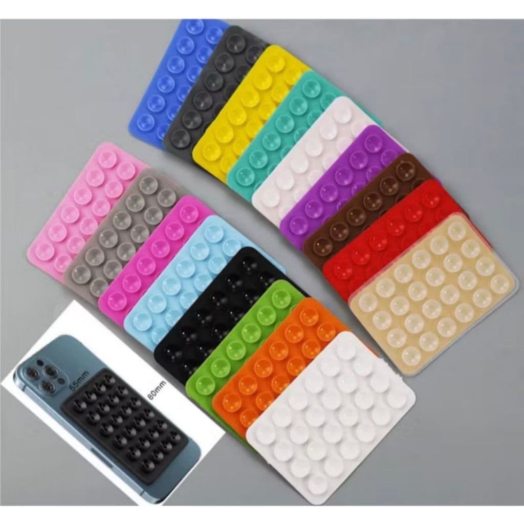 Suporte Silicone Telefone Celular Capa Antiderrapante Portátil Móvel Fixação Ventosa Dupla