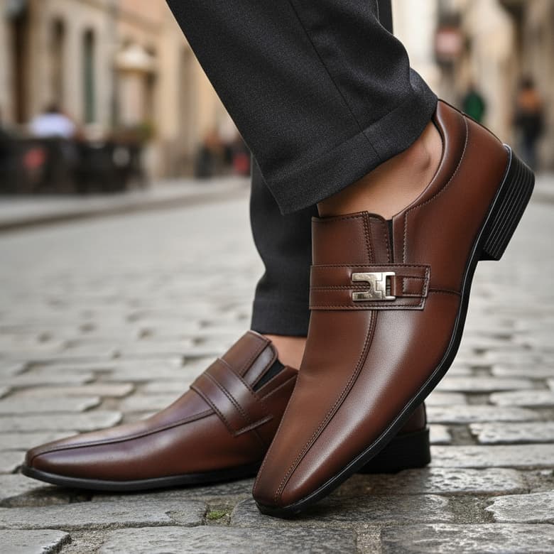 Sapato Social Masculino Mocassim Oxford Moderno Leve Confortável Ideal para Uso Profissional
