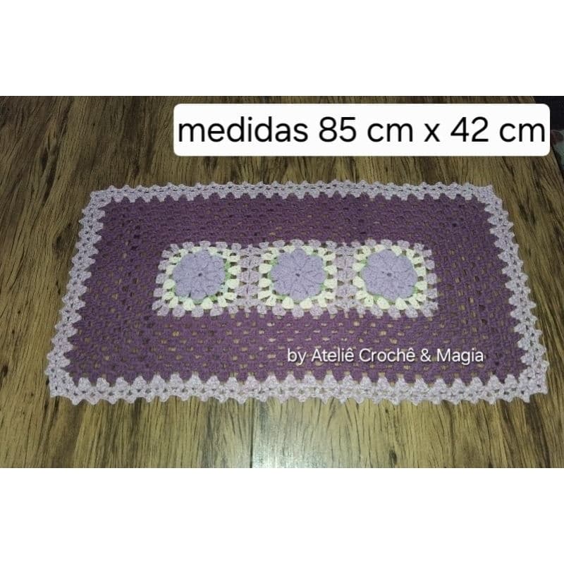 Caminho/Centro/Trilho de Mesa em Crochê decoração organizador cozinha mesa