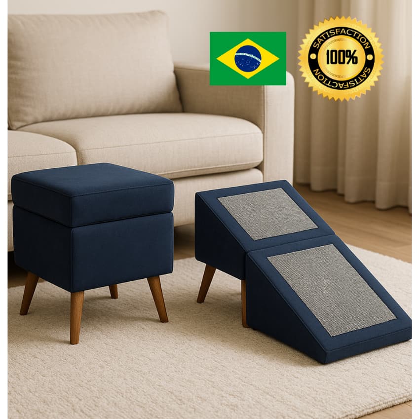 Rampa Pet/ Banqueta Pet, auxilio de subida ou descida do seu pet no sofá/ cama p