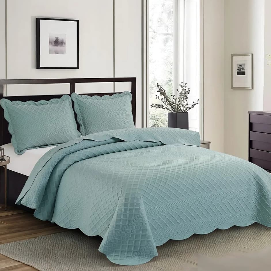 Colcha King Matelasse Camesa 3D Alto Relevo Ilusion Orla 260x280
