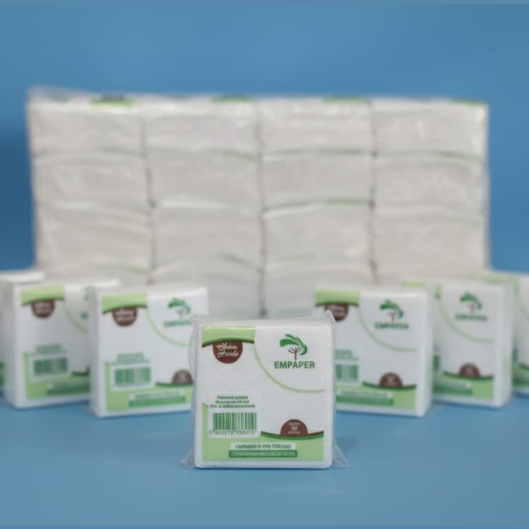 Guardanapo de Papel 1000un Fardo 20 Pacotes de 50 Folhas Branco