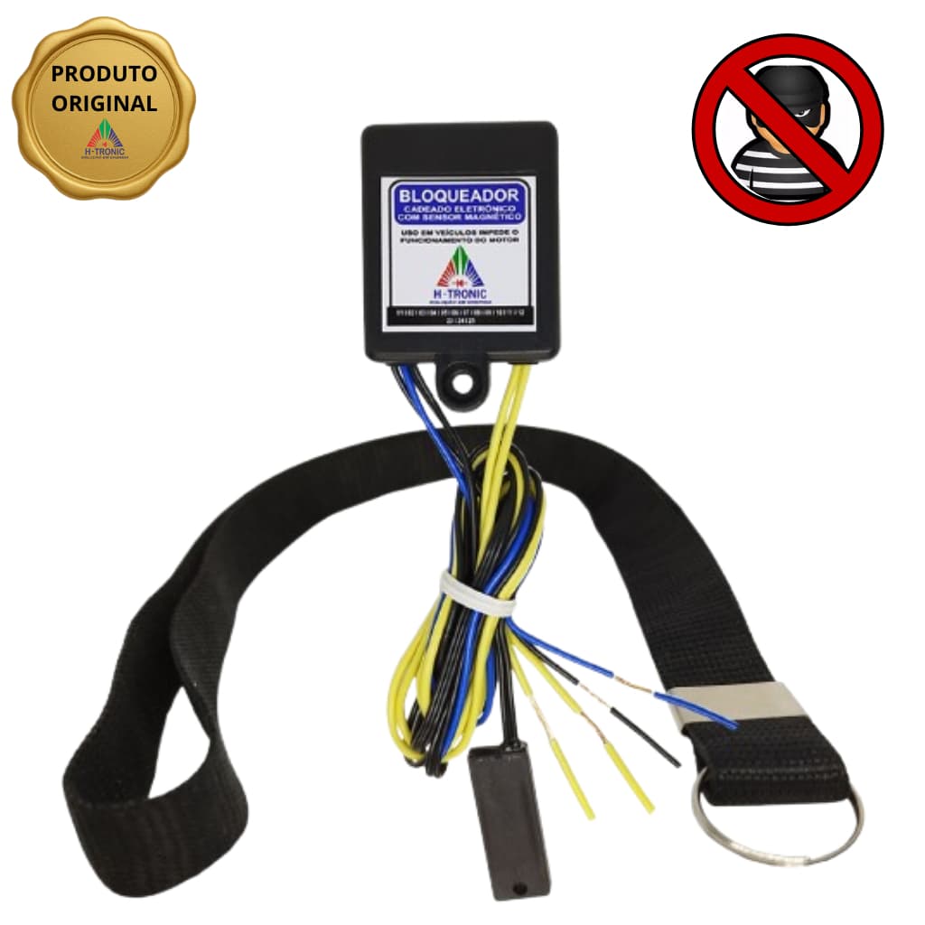 Kit 2 Bloqueador Antifurto para Moto e Carro com Sensor Magnético Corta Combustível Ignição Cadeado Eletrônico