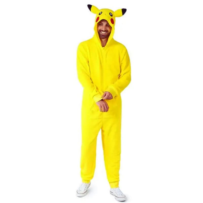 Pijama Pikachu Adulto Capuz A Pronta Entrega