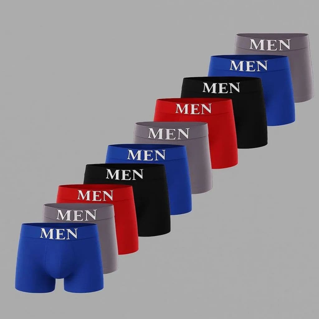 Kit Cuecas Boxer Adulto Sem Costura Microfibra