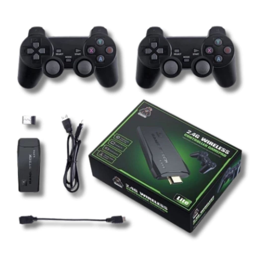 Video Game Game-Stick X2 2-Console 4k 64GB X2/K8 37000 MIL Jogos+2 Controles  Jogos Retrô Para PSP PS1