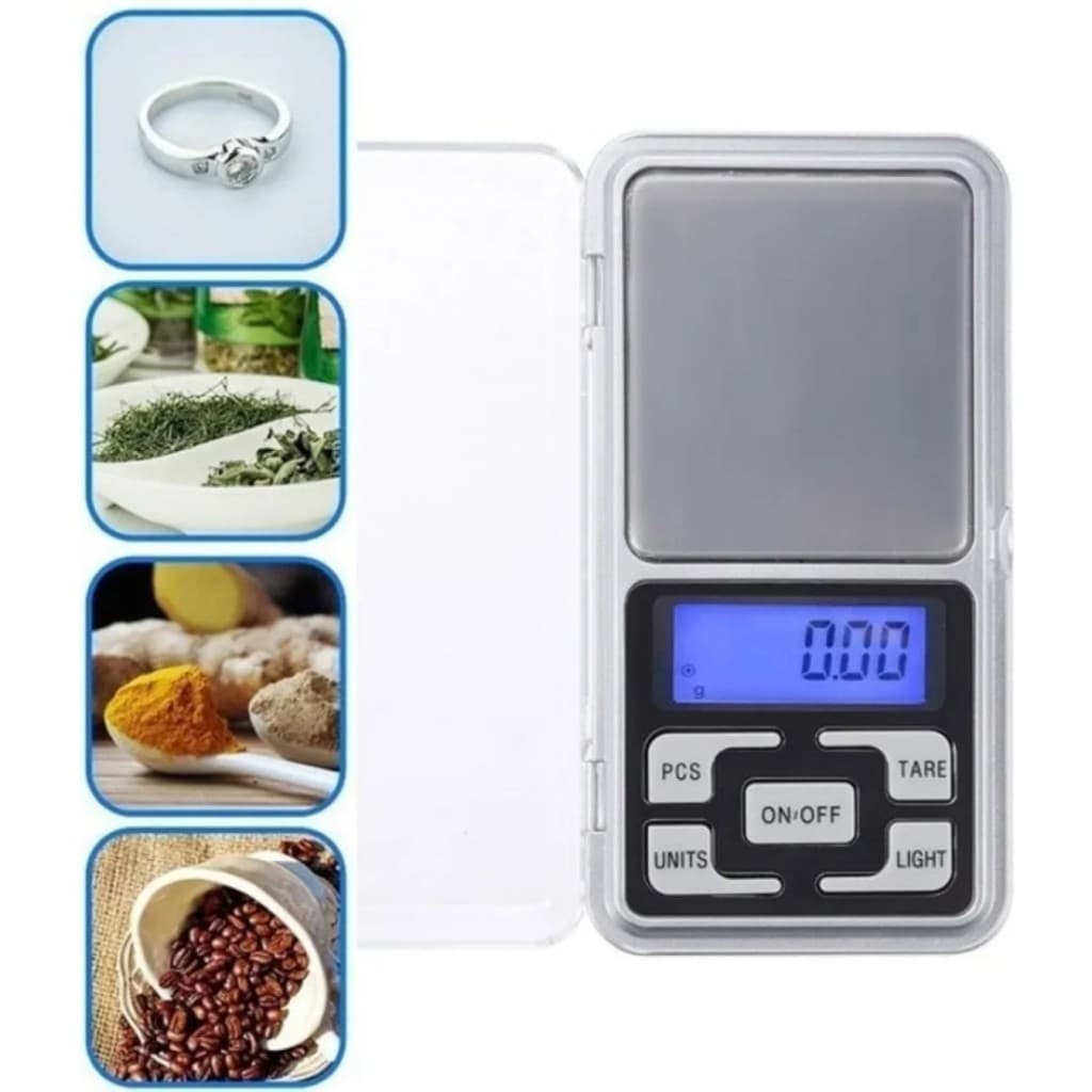 Mini Balança Digital De Alta Precisão 0.1g Até 500g Bolso Joias Cozinha Pesagem ⚖️✨💎🧪 top
